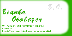 bianka opolczer business card